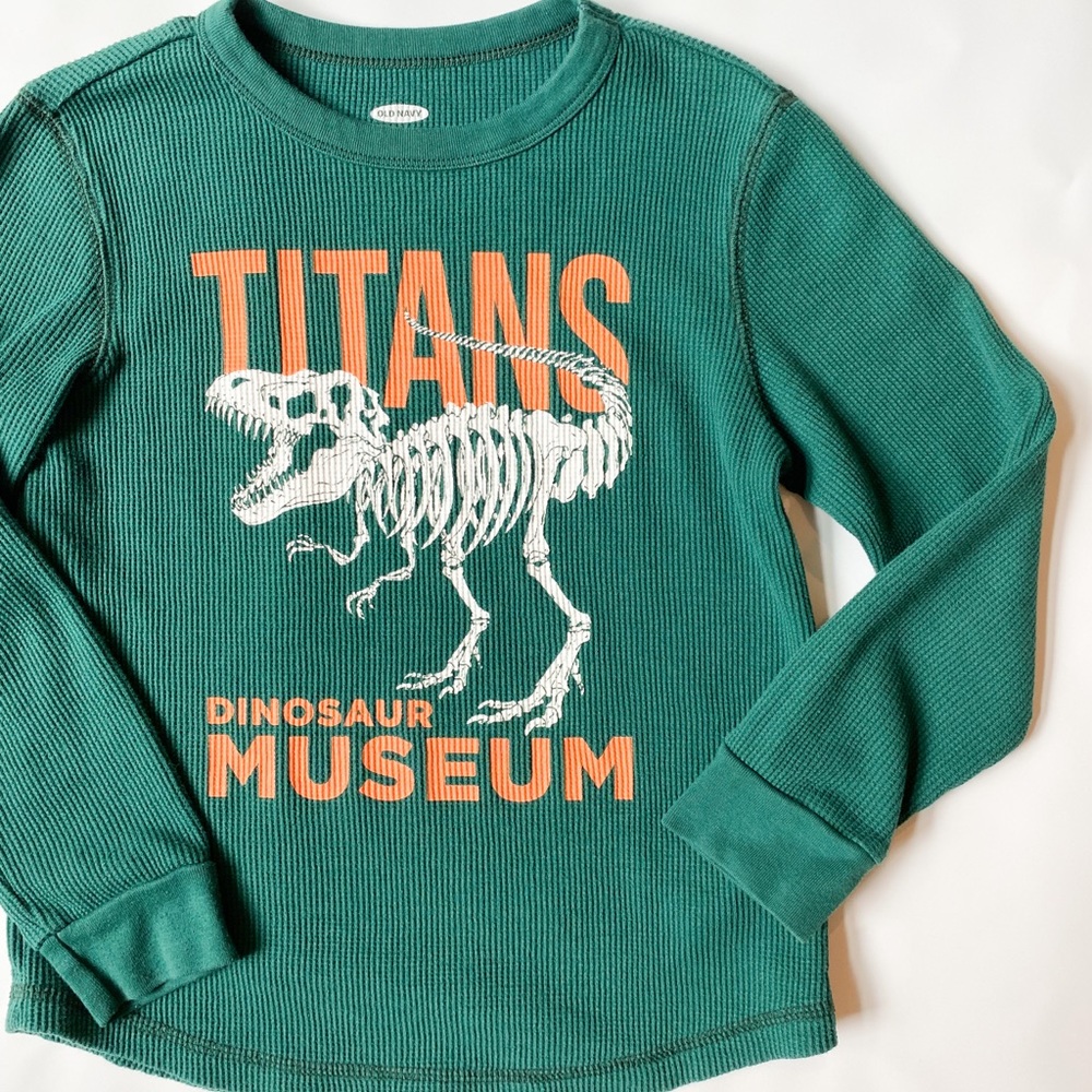 Boy’s Thermal Style Long Sleeve Tee Size Small